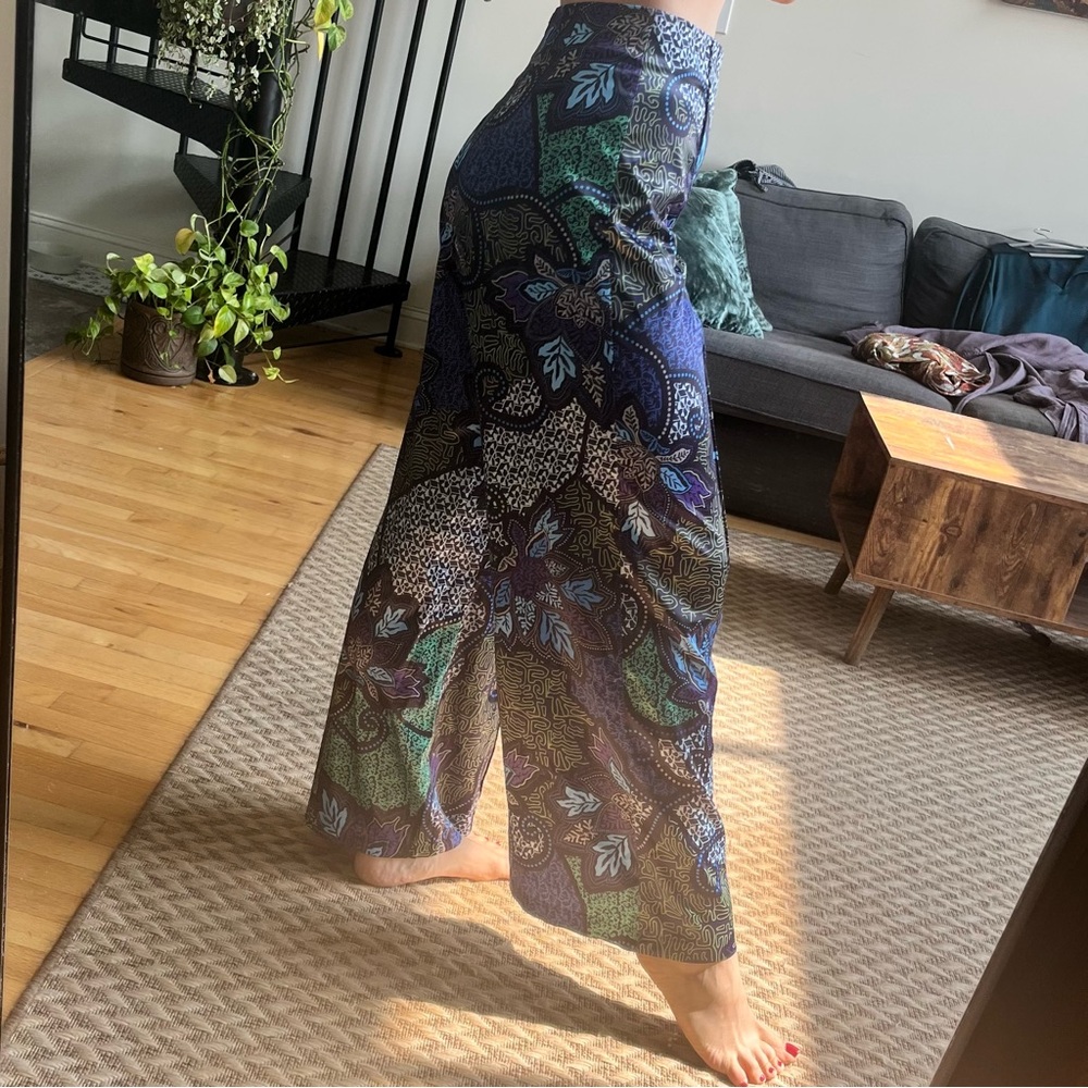 Silky high waisted wide leg summer pants
